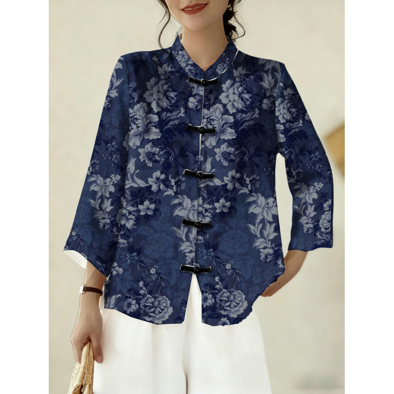 Chinese-style Tang Suit Women's 3D Digital-print Tank Top