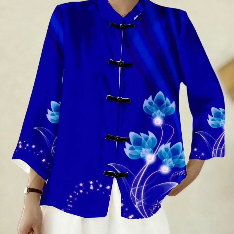 Chinese-style Tang Suit Women's 3D Digital-print Tank Top