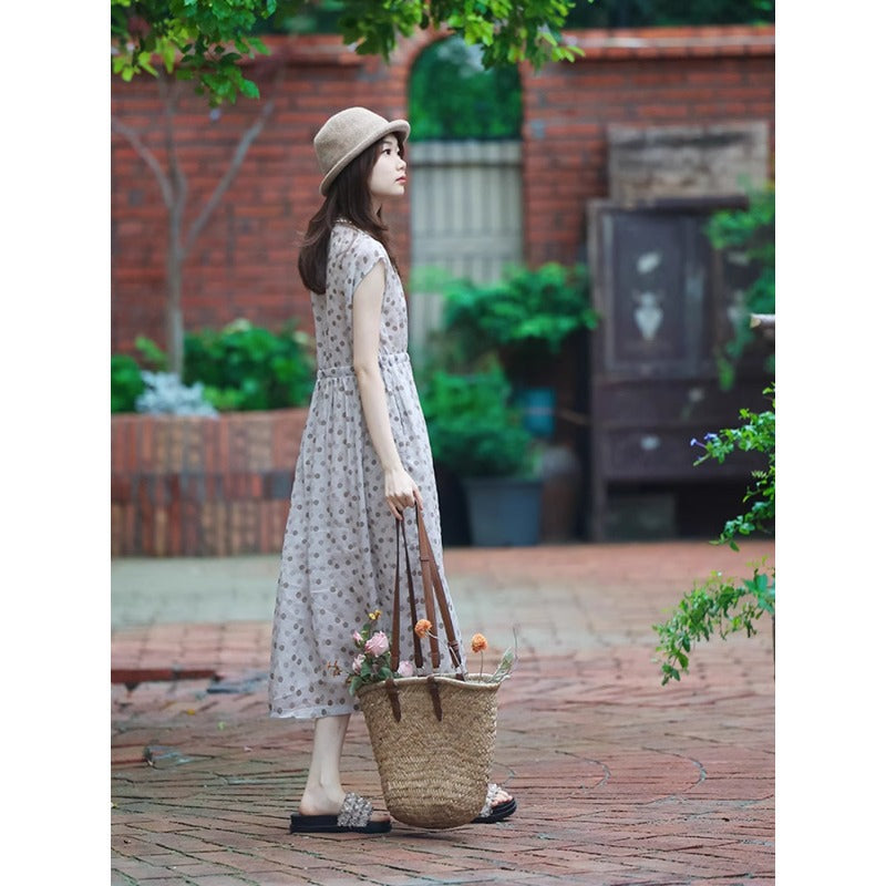 Womens Fashionable Retro Floral Dress for Effortless Style