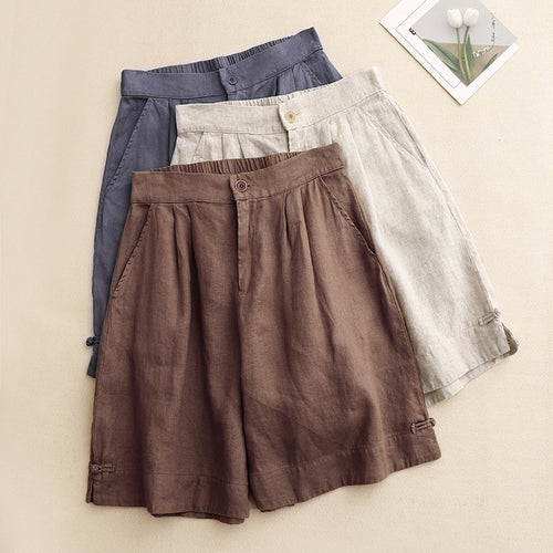 Womens Summer New Wide-leg Cropped Trousers for Comfort