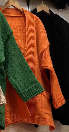 Womens Loose-Fit Knitted Cardigan Sweater Coat