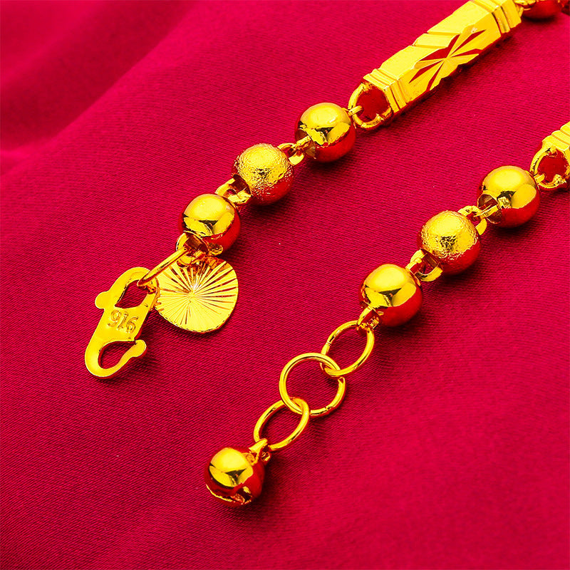 Womens Fashion Hexagonal Beaded Bracelet - Trendy Tennis Style