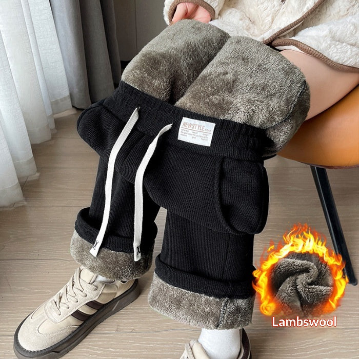 Stylish Corduroy Wide Leg Pants for Women - Autumn & Winter