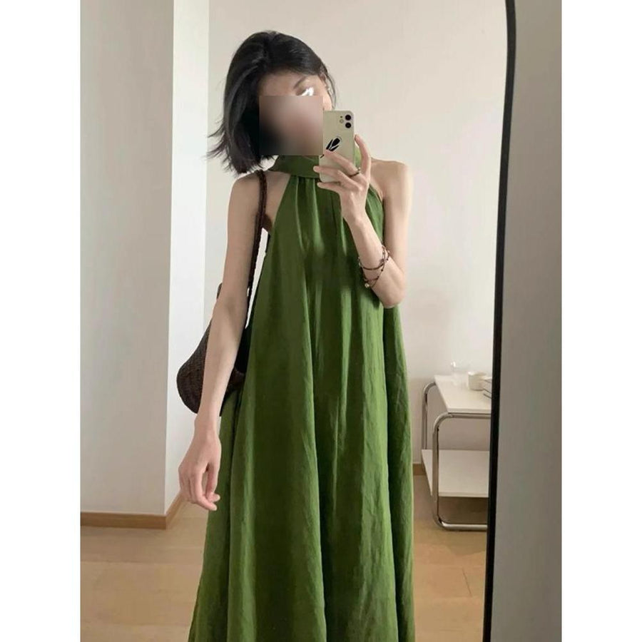 Stylish Casual Halter-neck Strap Dress for Women