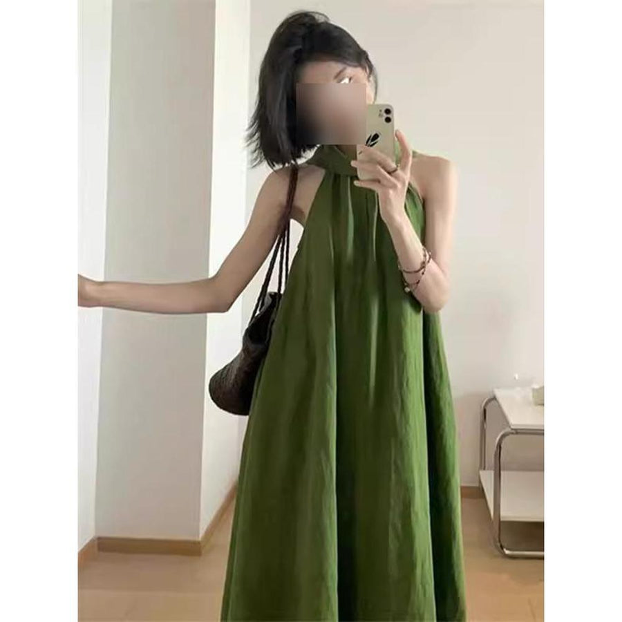 Stylish Casual Halter-neck Strap Dress for Women