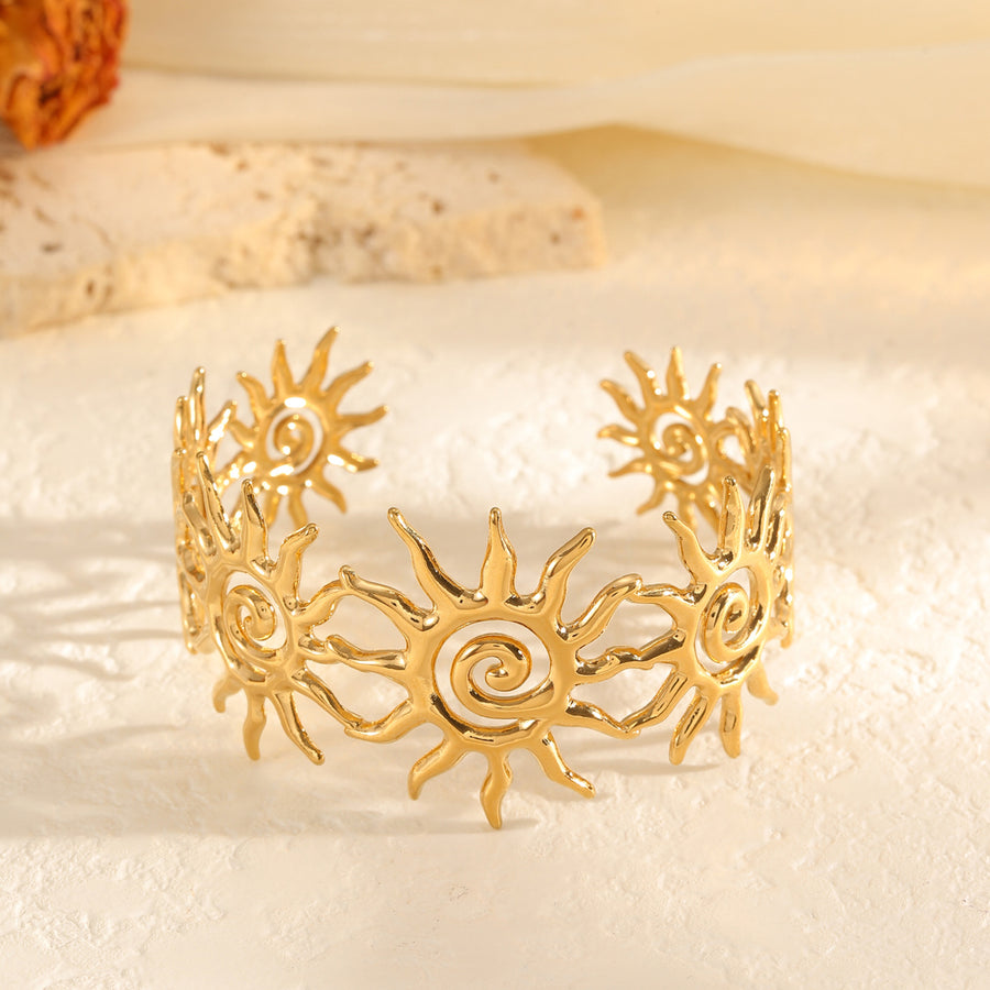 Fashionable Golden Stainless Steel Tennis Bracelet for Women