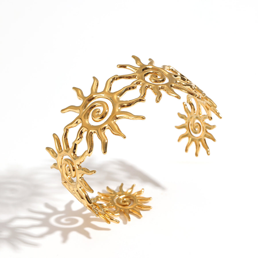 Fashionable Golden Stainless Steel Tennis Bracelet for Women