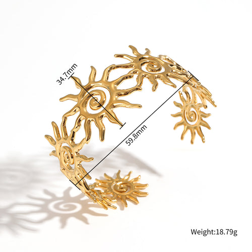 Fashionable Golden Stainless Steel Tennis Bracelet for Women