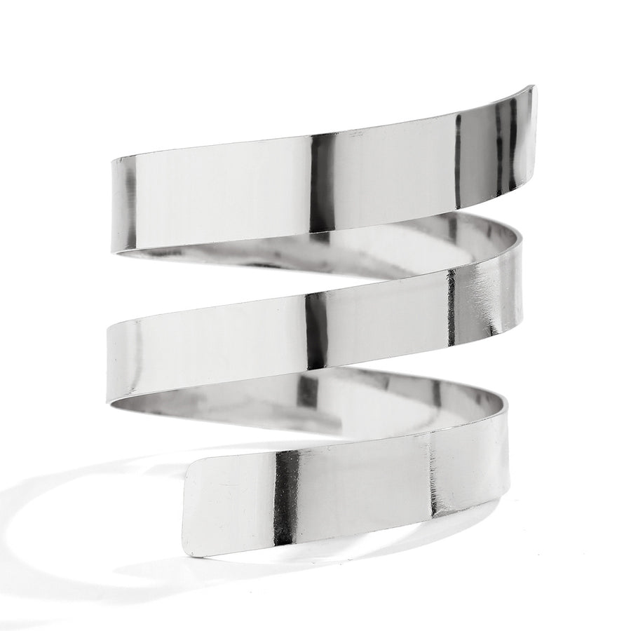 Spiral-style Minimalist Personalized Retro Bracelet - Wide Band Design