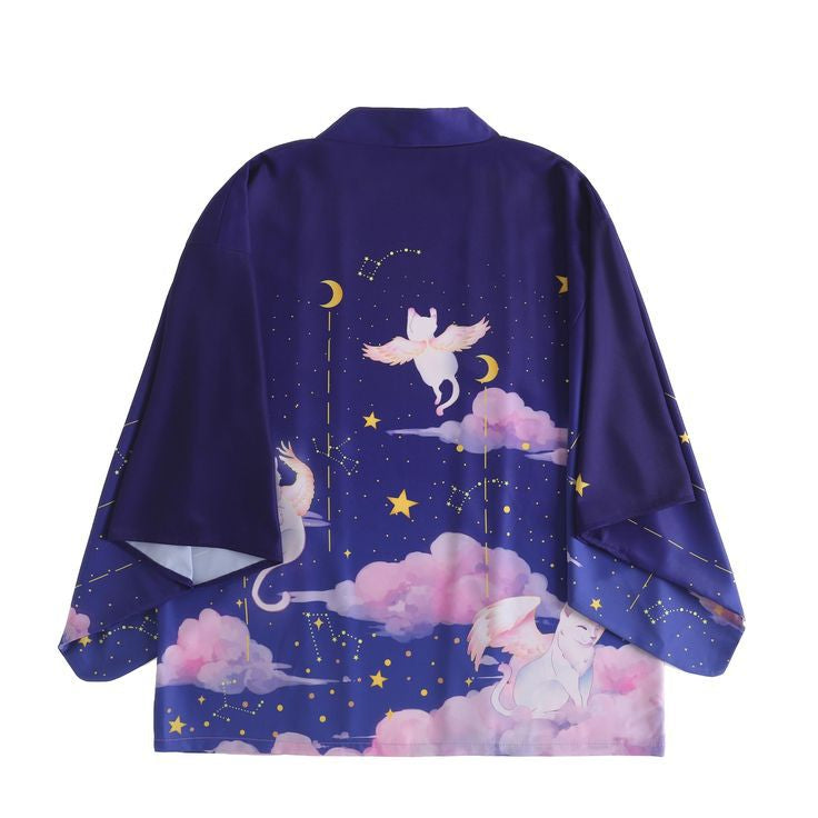Cross Border Best Selling Ukiyo E Style Denim Jacket