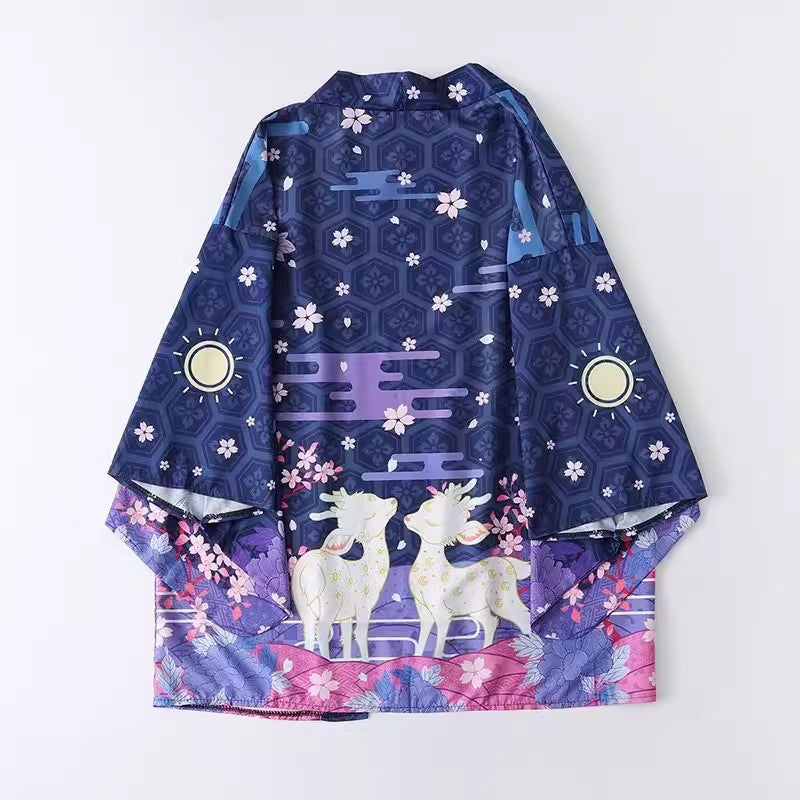 Cross Border Best Selling Ukiyo E Style Denim Jacket