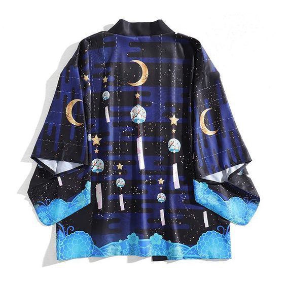 Cross Border Best Selling Ukiyo E Style Denim Jacket