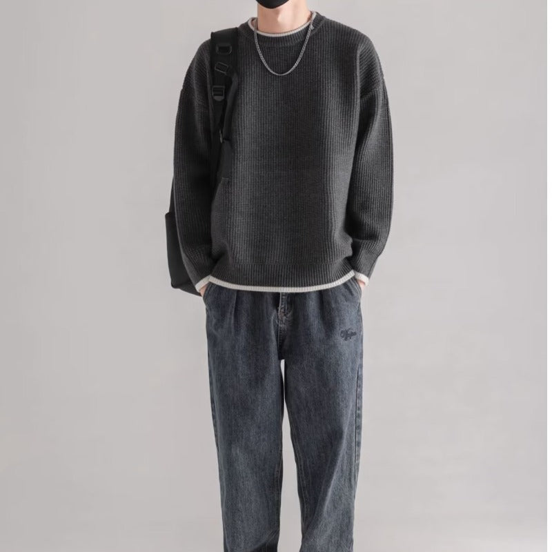 Couples Loose-fitting Bottoming Shirt for Men