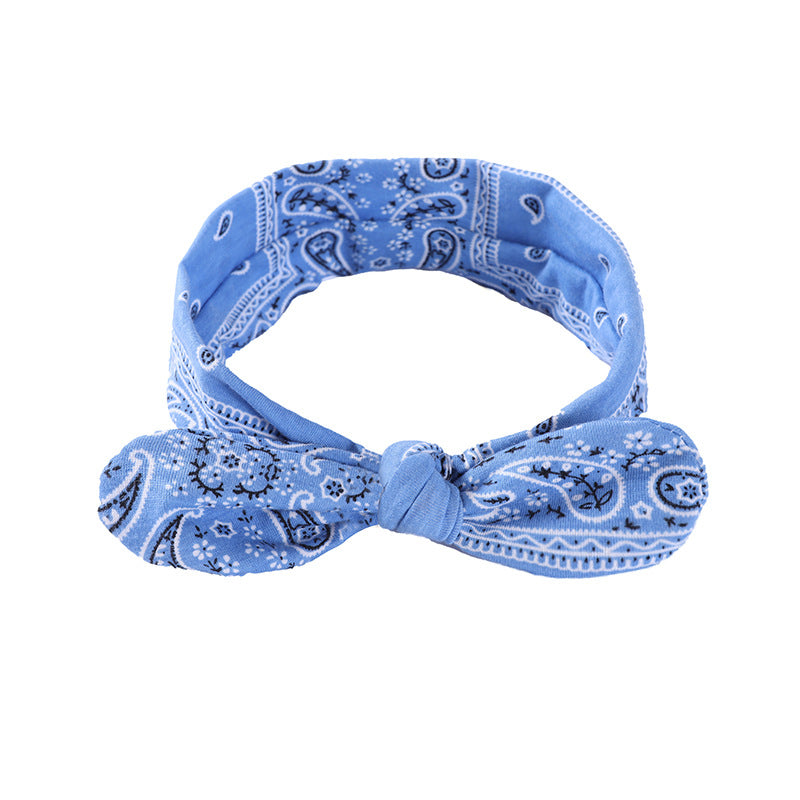 Rabbit-ear Knot Elastic Waist Fruit Flower Hairband