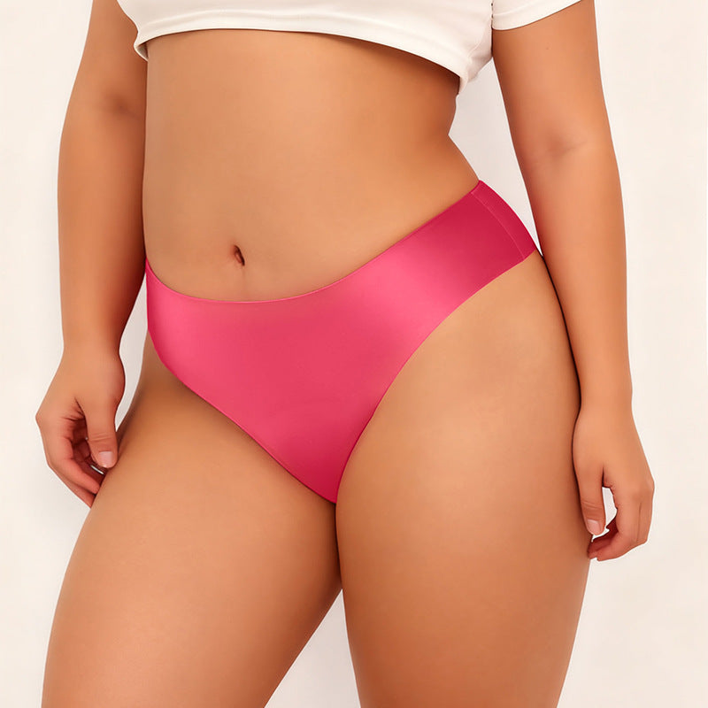 Plus-size Ice-silk Seamless Women's Sports Yoga Panties