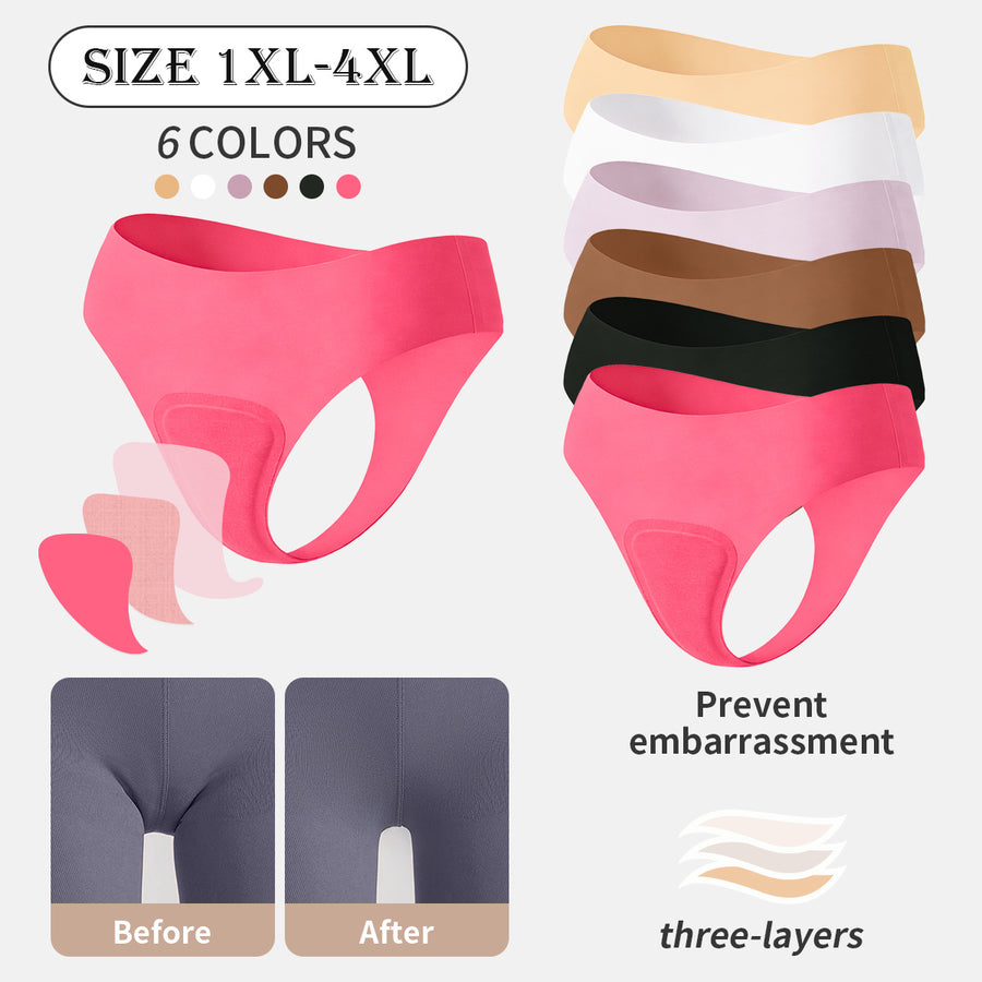 Plus-size Ice-silk Seamless Women's Sports Yoga Panties
