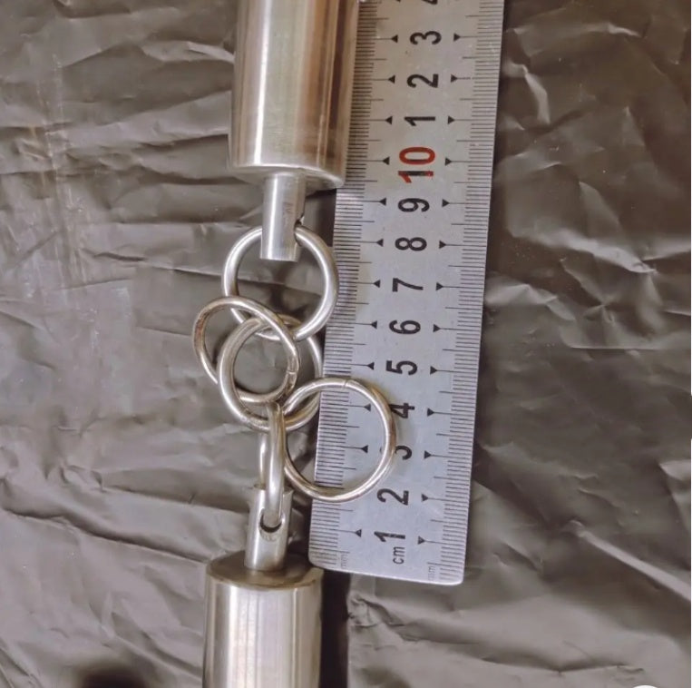 Solid Wood Three-section Staff with Statement Ring