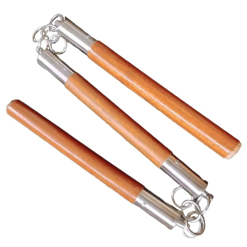 Solid Wood Three-section Staff with Statement Ring