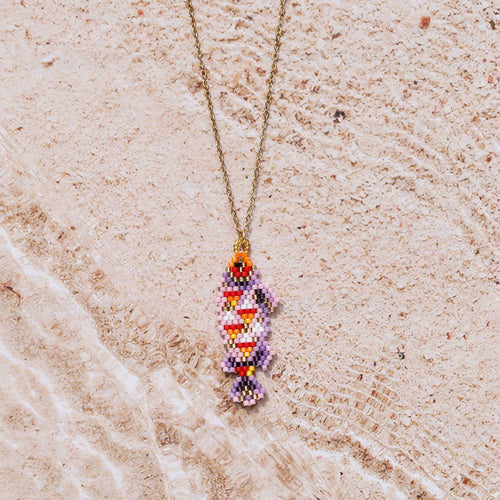 Handwoven Beaded Necklace for Women - Unique Pendant Necklace