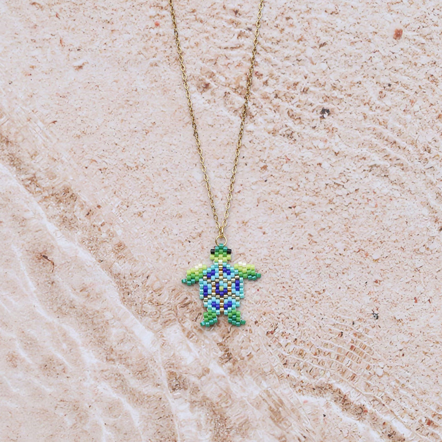 Handwoven Beaded Necklace for Women - Unique Pendant Necklace