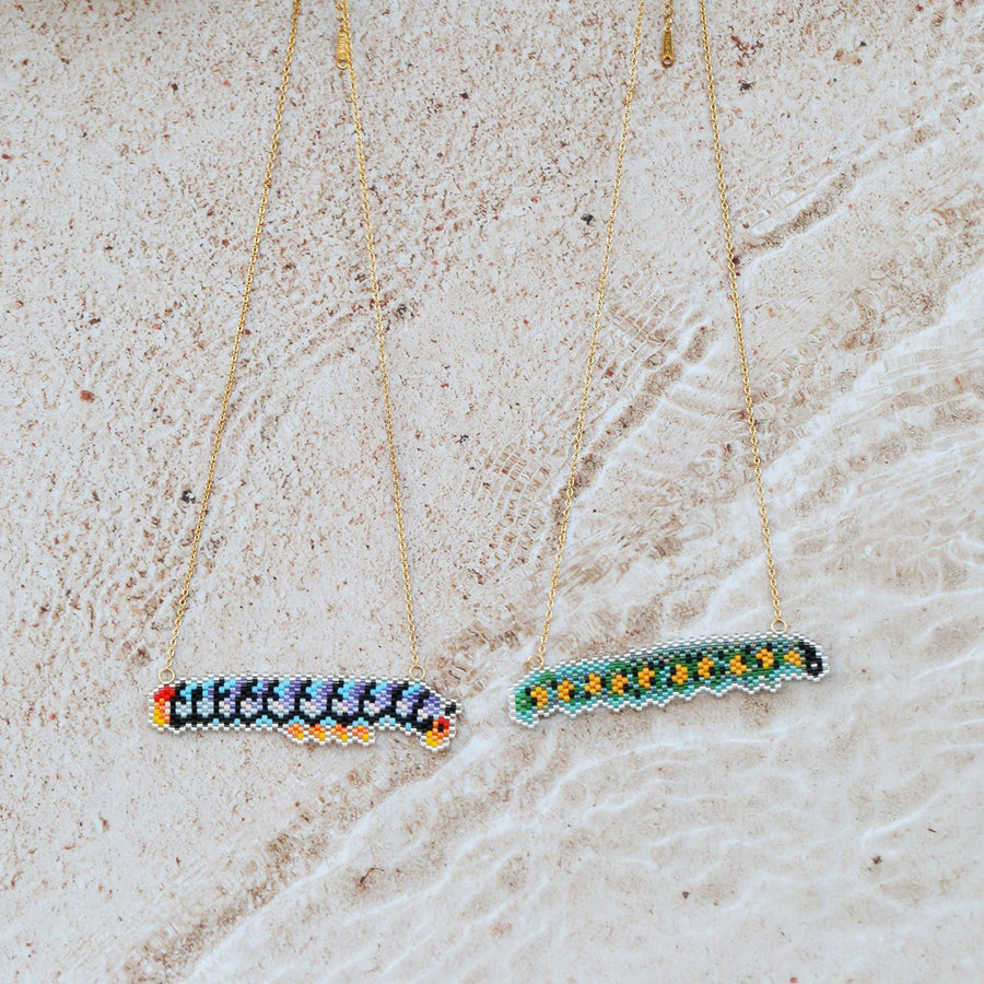 Hand-knitted Beaded Pendant Necklace for Unique Style