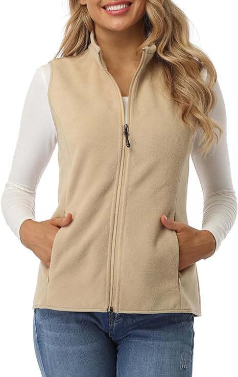 Womens Fleece Vest Soft Sleeveless Jacket - Perfect Layering Piece