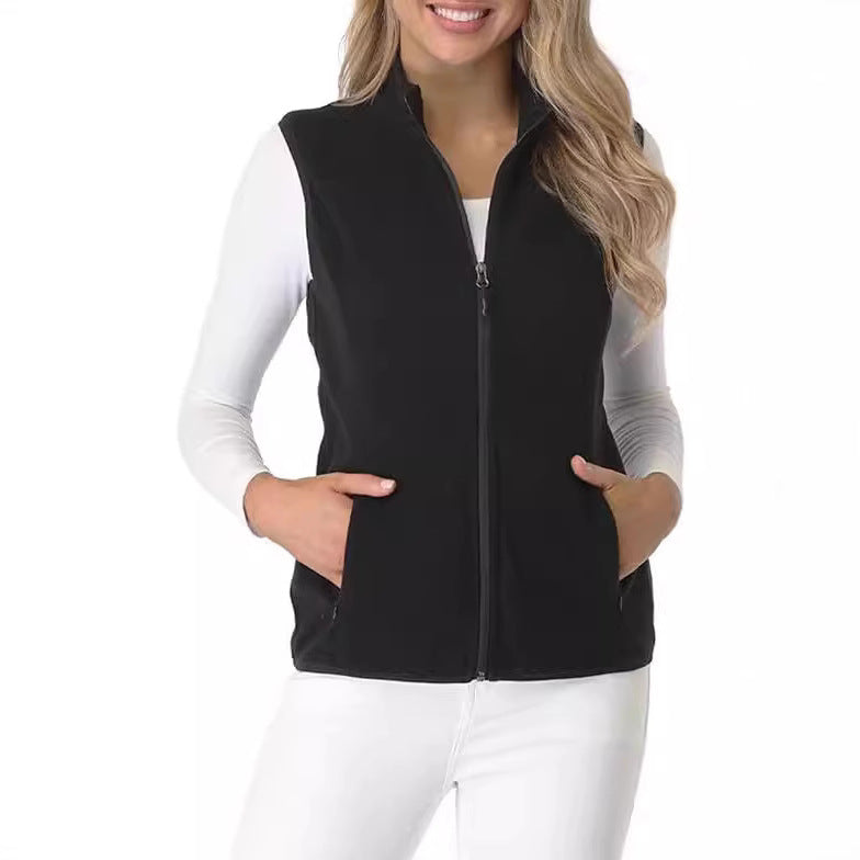 Womens Fleece Vest Soft Sleeveless Jacket - Perfect Layering Piece