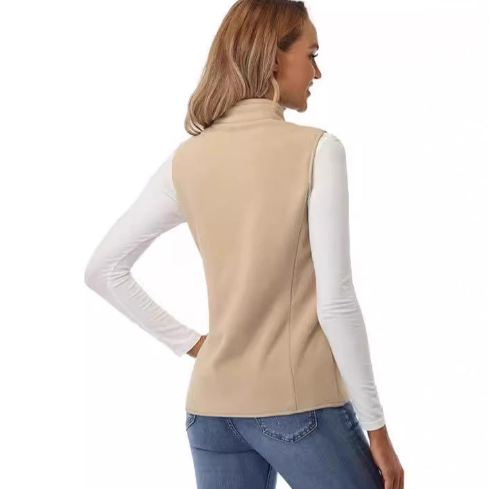 Womens Fleece Vest Soft Sleeveless Jacket - Perfect Layering Piece
