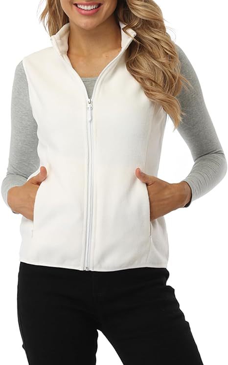 Womens Fleece Vest Soft Sleeveless Jacket - Perfect Layering Piece