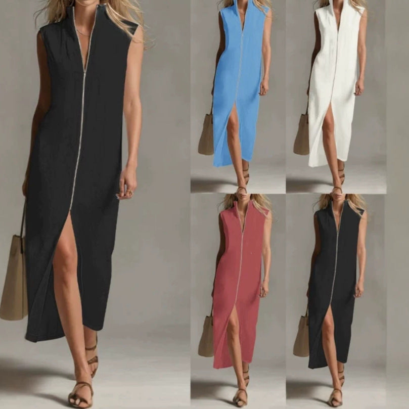 Elegant Plus-Size Sleeveless Tank Dress for Effortless Style