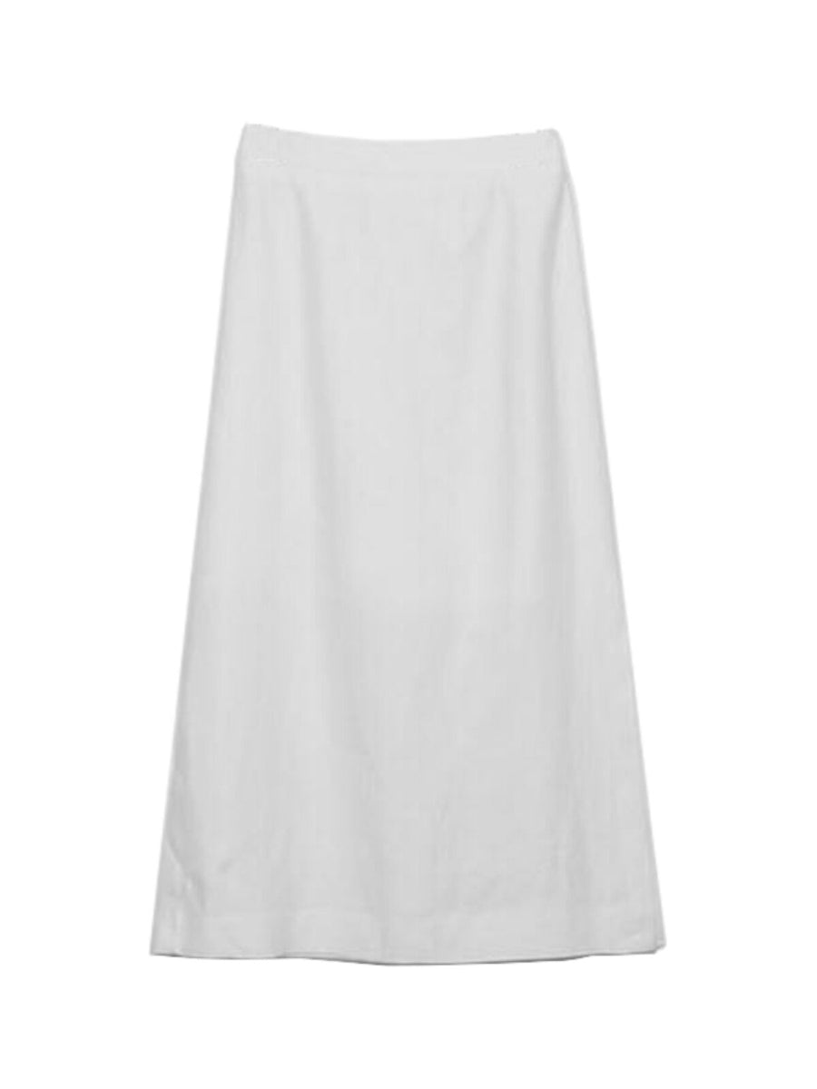 Womens Linen Straight Skirt With Side Slits - Trendy Mini Skirt