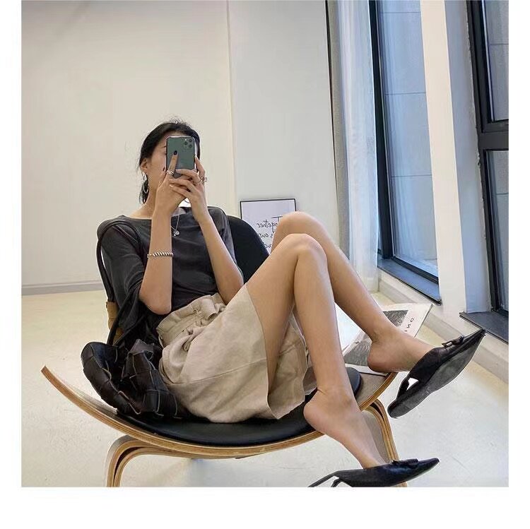 High-waisted Cotton-linen Shorts for Women - Trendy Comfort