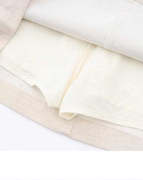 High-waisted Slimming Cotton-linen Dress for Women