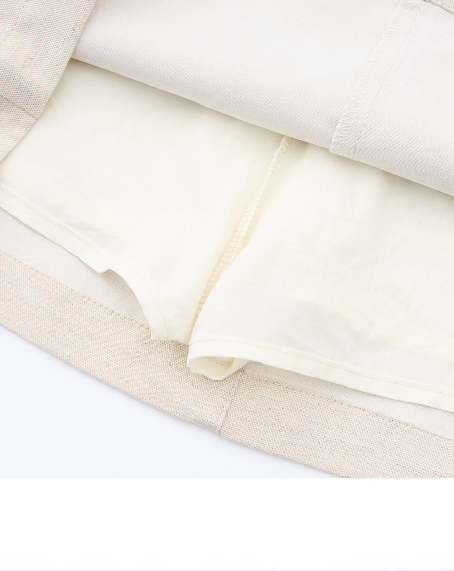 High-waisted Slimming Cotton-linen Dress for Women