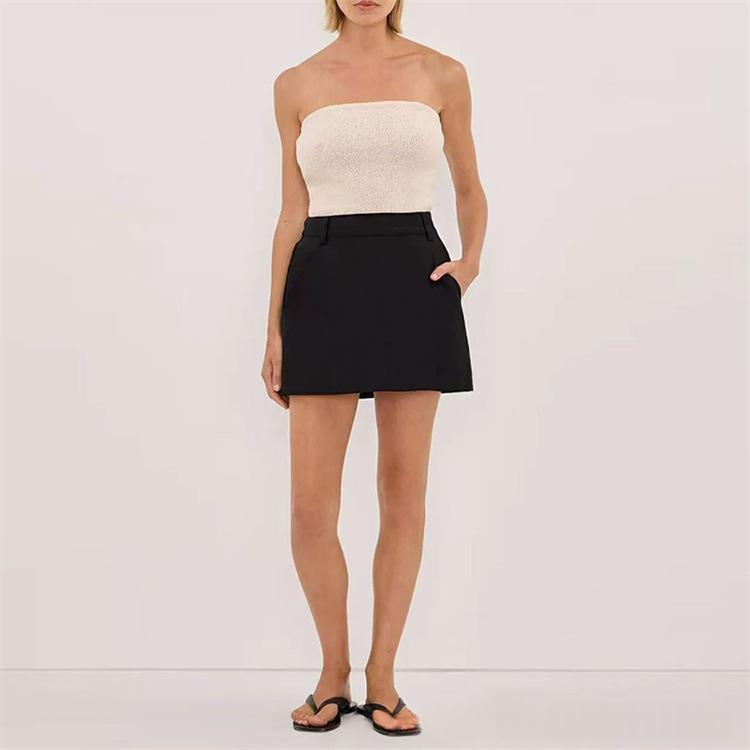 Simple-style Linen Skort for Women - Effortless Chic