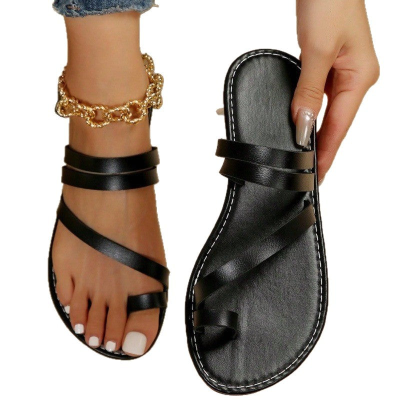 Retro Beach Flat Sandals for Women - Trendy Summer Footwear