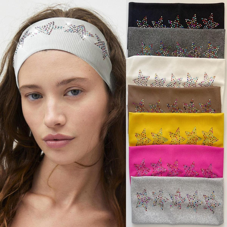 Five-pointed Star Fashion Photo Prop Wide Elastic Headband