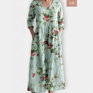 Summer Casual Loose Long-sleeve Dress for Effortless Style