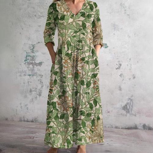 Summer Casual Loose Long-sleeve Dress for Effortless Style