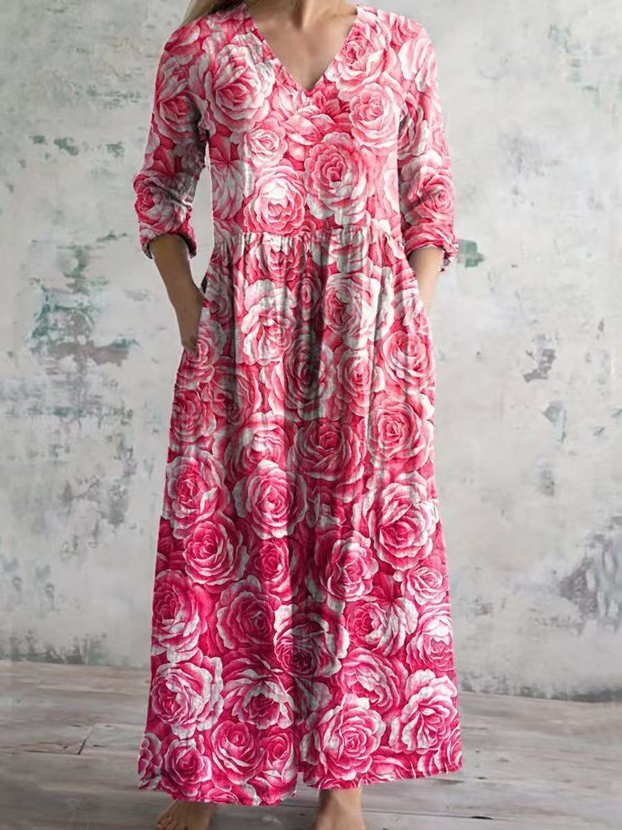 Summer Casual Loose Long-sleeve Dress for Effortless Style