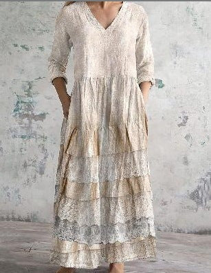 Summer Casual Loose Long-sleeve Dress for Effortless Style