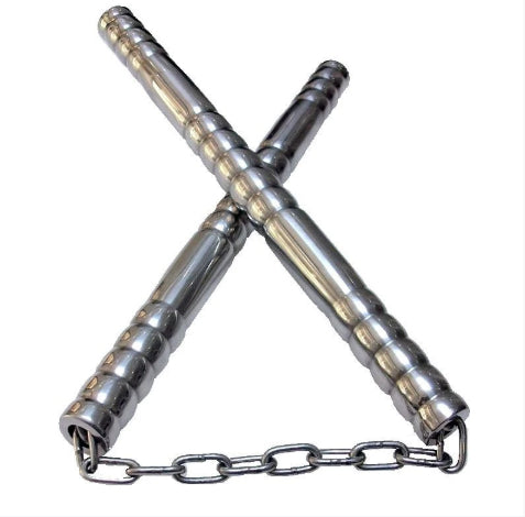 Stainless Steel Taekwondo Anti-slip Double-jointed Stick