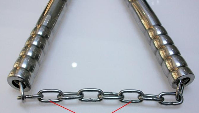 Stainless Steel Taekwondo Anti-slip Double-jointed Stick