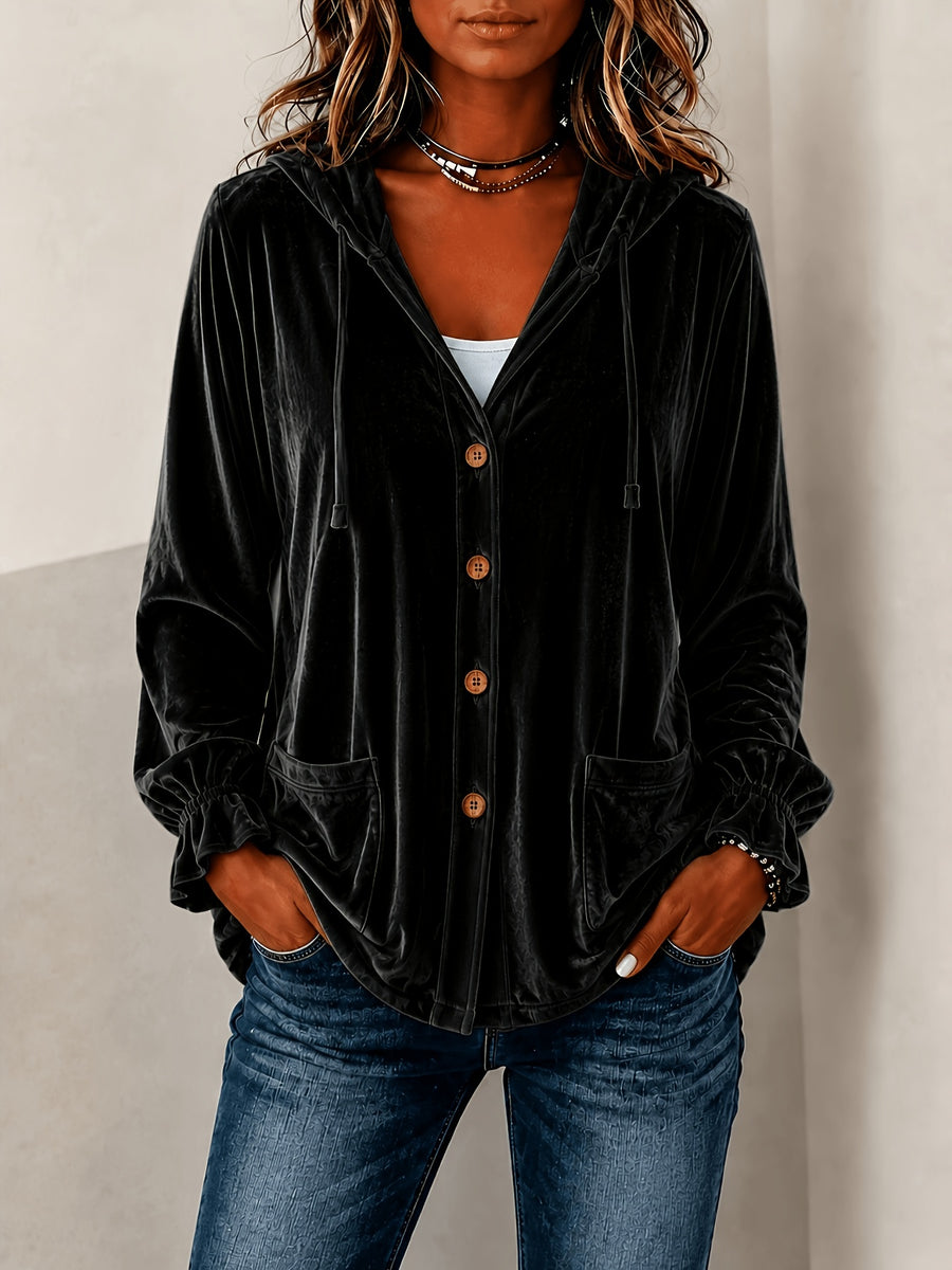 Stylish Solid-Color Hooded Trench Coat for Every Occasion