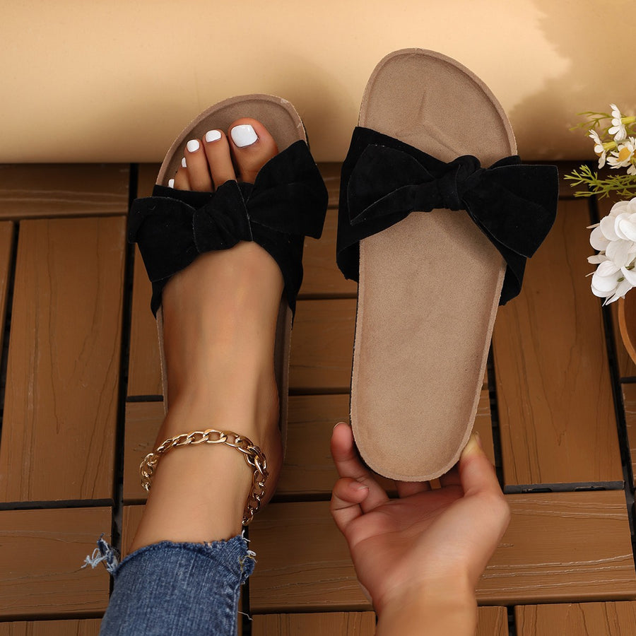 Bow-knot Strappy Open-toe Outdoor Flat Sandals for Women