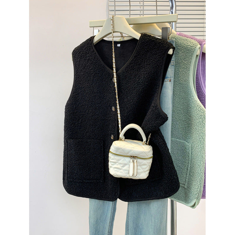 Loose-Fitting Versatile Layered Thermal Vest for Women