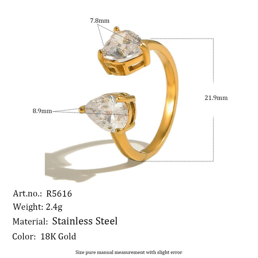 Water Drop Zircon Ring for Women - Stunning Statement Ring