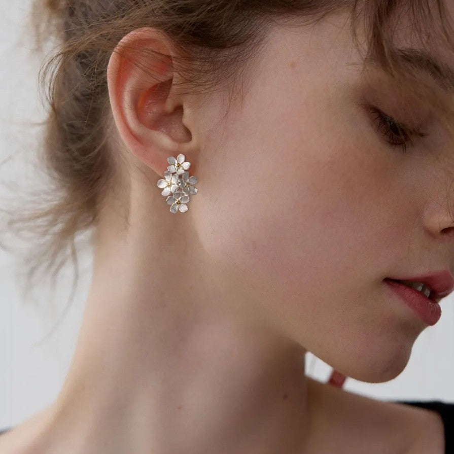 Mori-style Artistic Floral Drop Earrings for Women