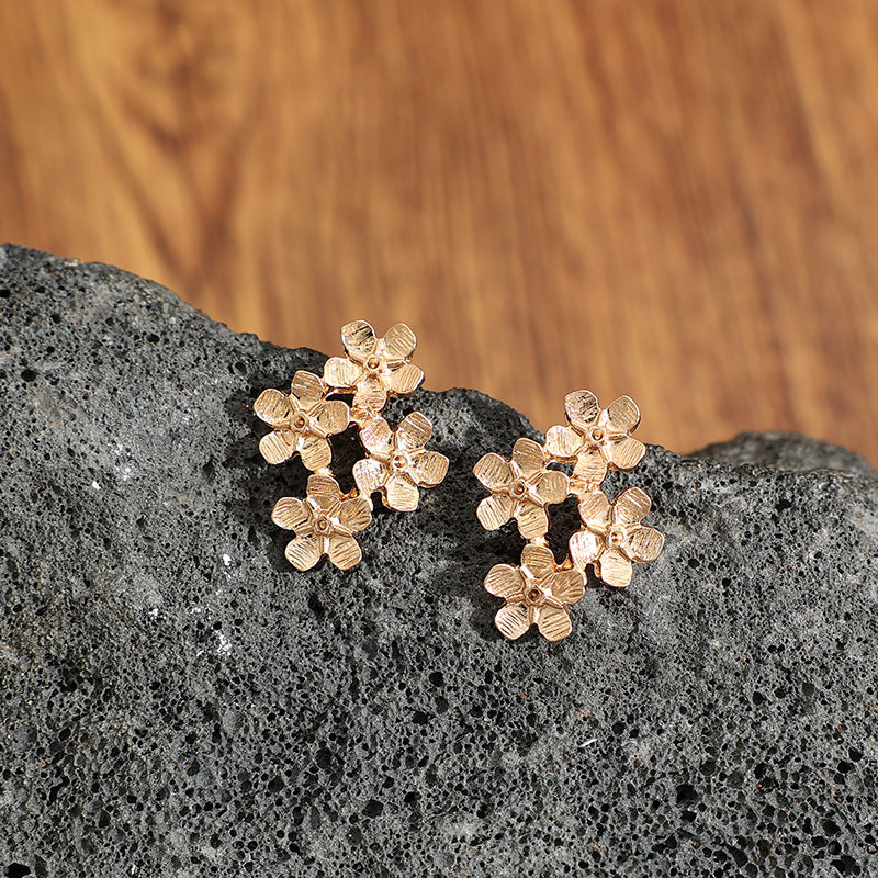 Mori-style Artistic Floral Drop Earrings for Women