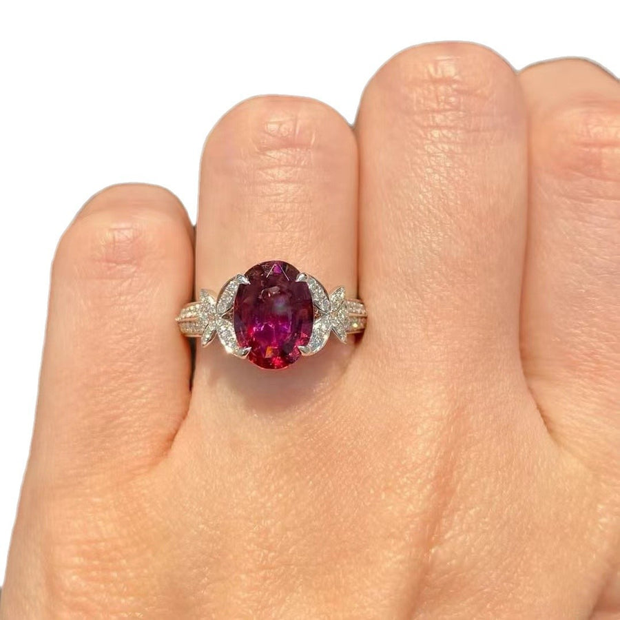 Womens Red Casual Butterfly Ring - Unique Statement Ring